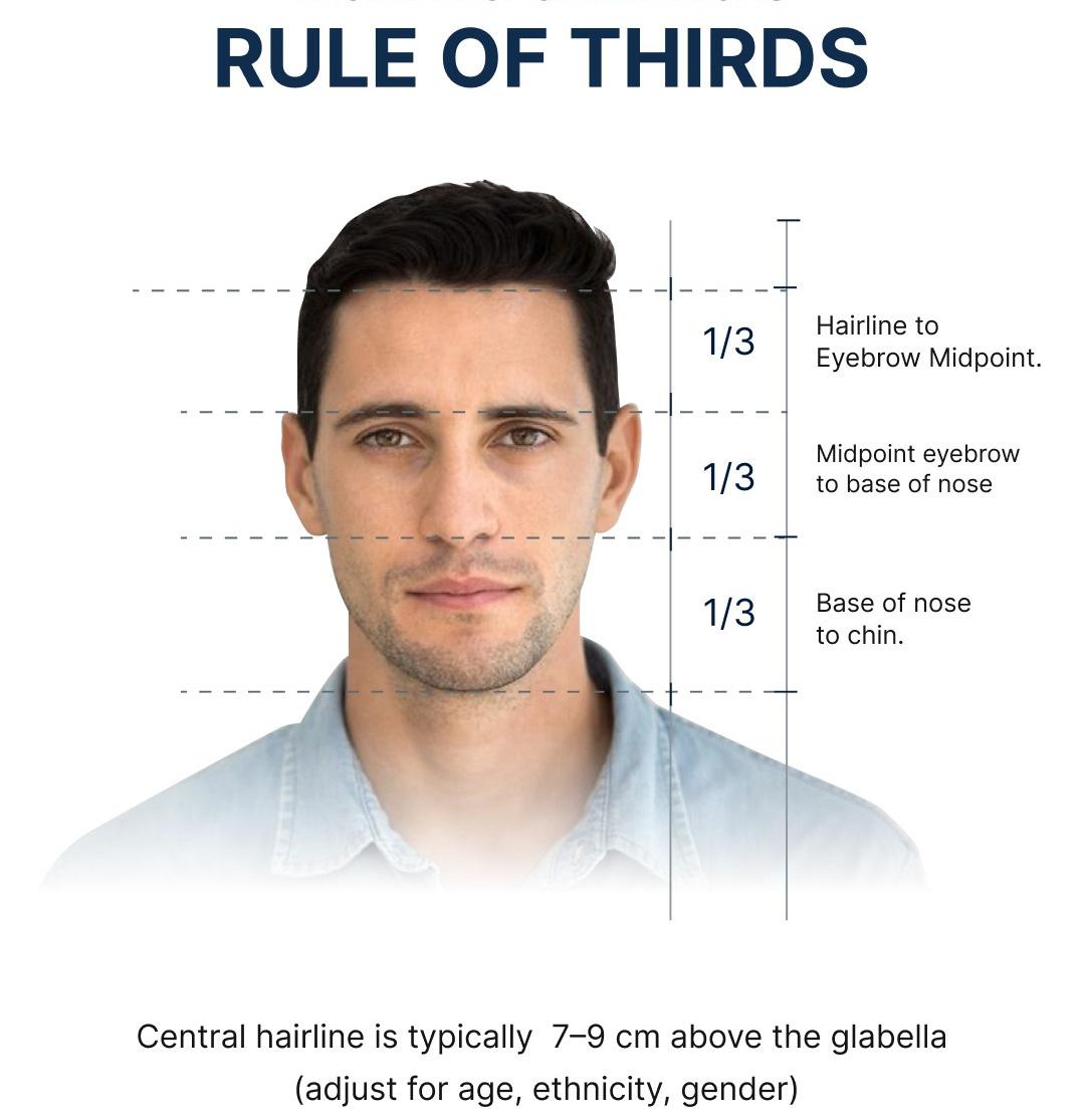 Dr Kunnure - Hairline Design - Rule of thirds